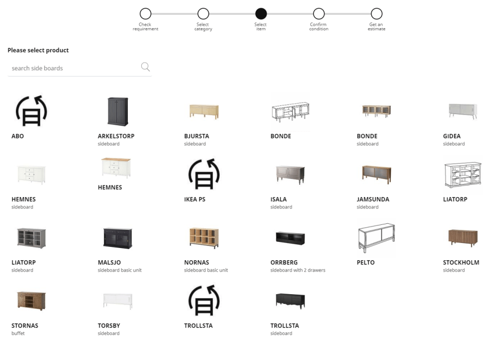 Ikea shoppers will be asked to choose their item from a list