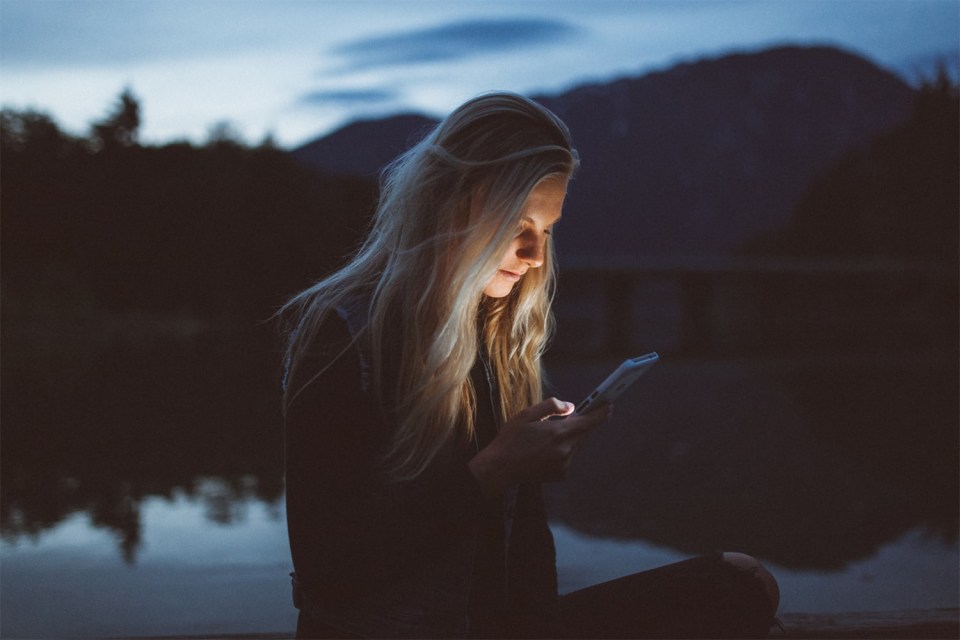 Some women just can't seem to stop looking at their phones