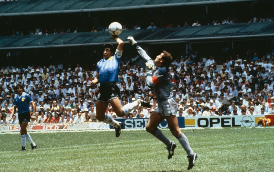 England crashed out of the World Cup after Diego Maradona's Hand of God goal