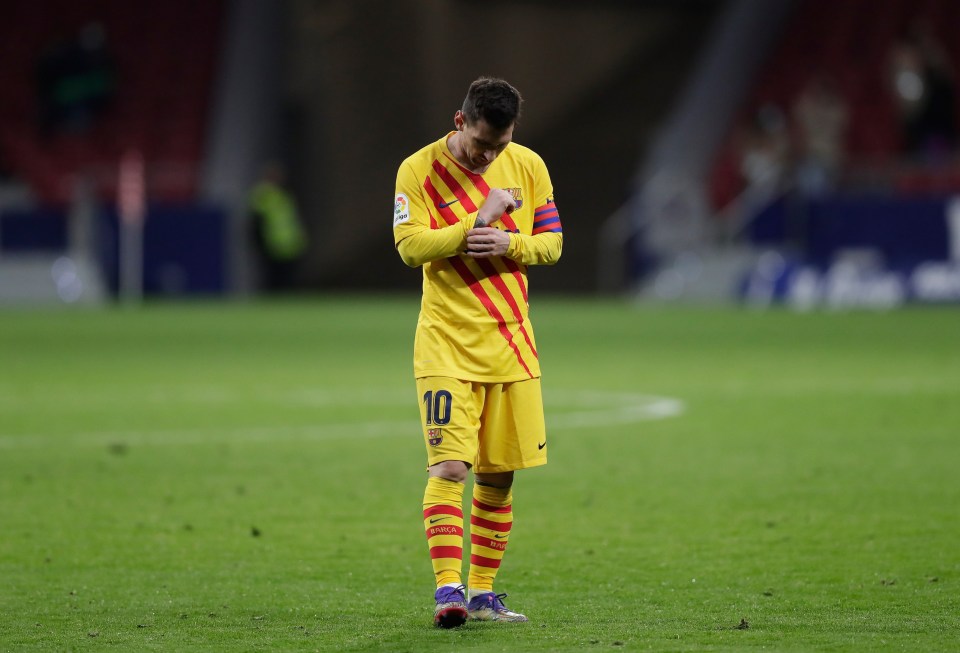 Messi and Co fell to a 1-0 defeat to Atletico at the weekend