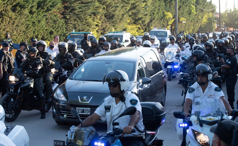 Supporters lined the streets of Buenos Aires ahead of Maradona's funeral