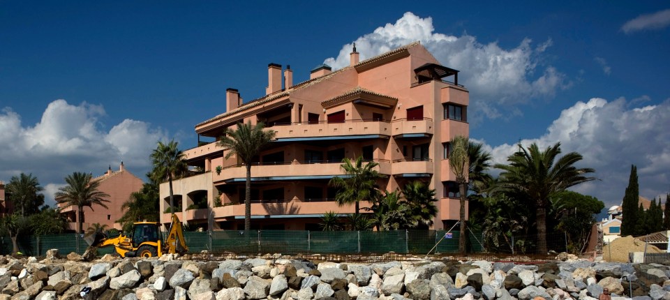 A luxury apartment complex in Marbella, built on the site where the actor's villa was situated 