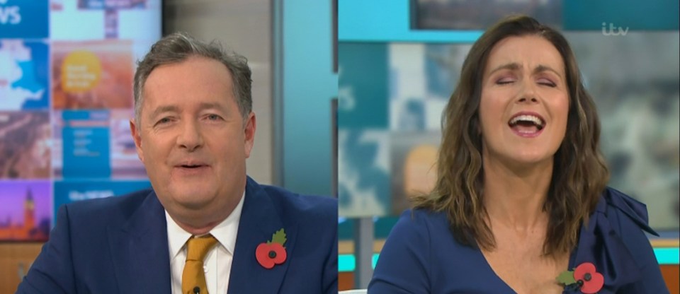 Piers Morgan was left blushing at Susanna's impression