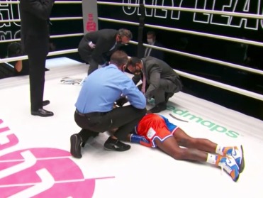 There was some serious concern for Nate Robinson after he crashed to the canvas