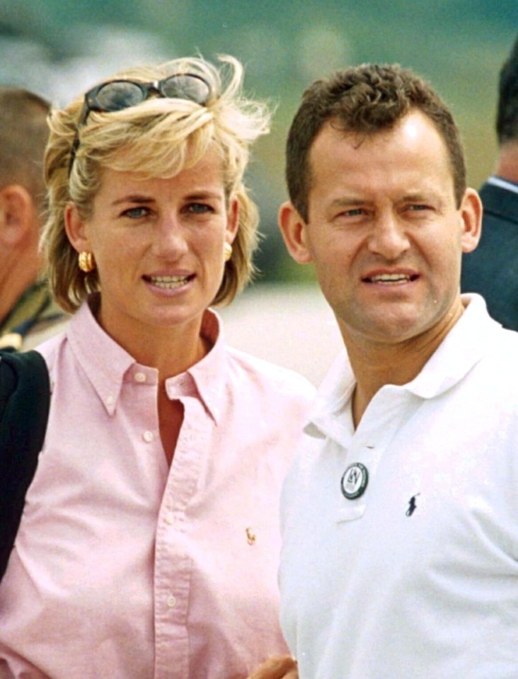 Princess Diana with her butler and 'rock' Paul Burrell