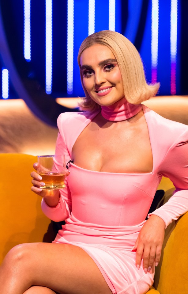 Perrie raised a glass during a fun appearance on the show