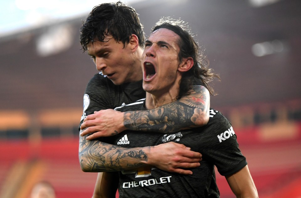 Cavani scored TWICE against Southampton on Sunday