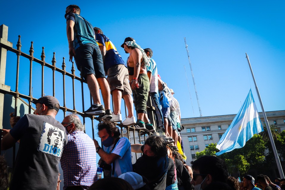 Fans lined the streets to catch a glimpse of Maradona