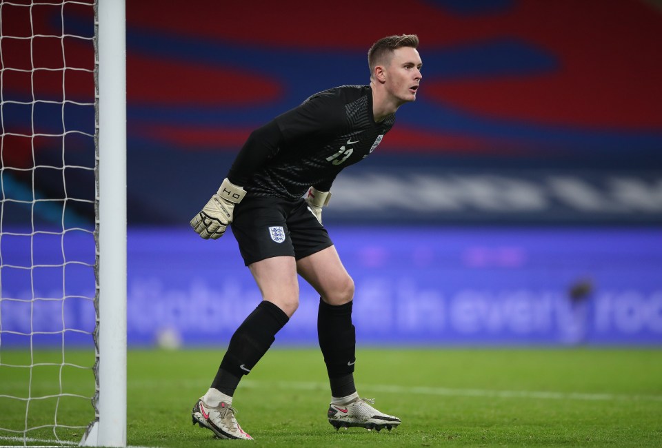 Dean Henderson was introduced at the break for his first cap