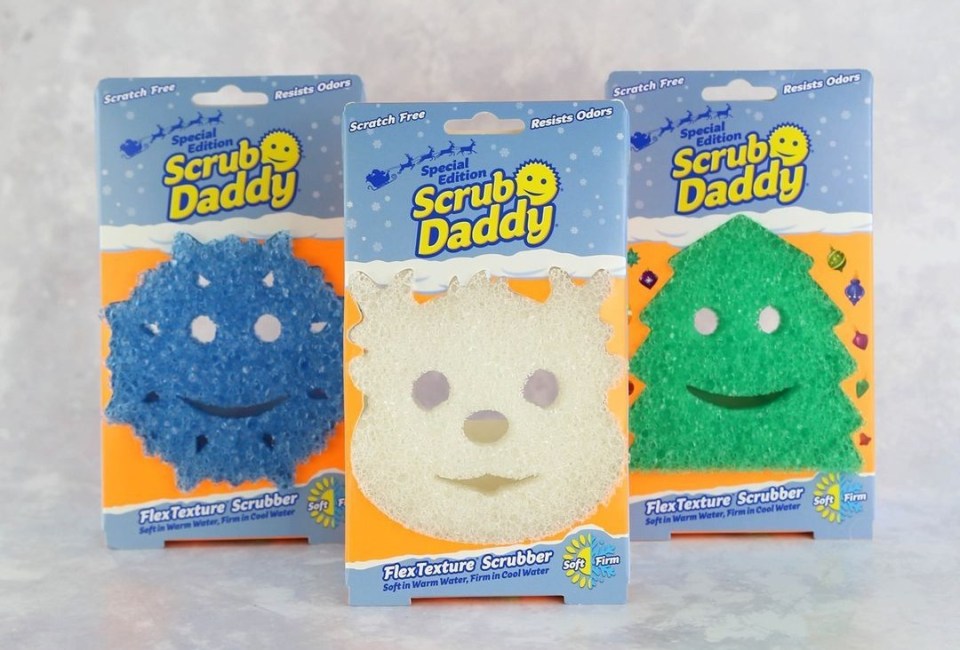 You can now buy Christmas themed Scrub Daddies 