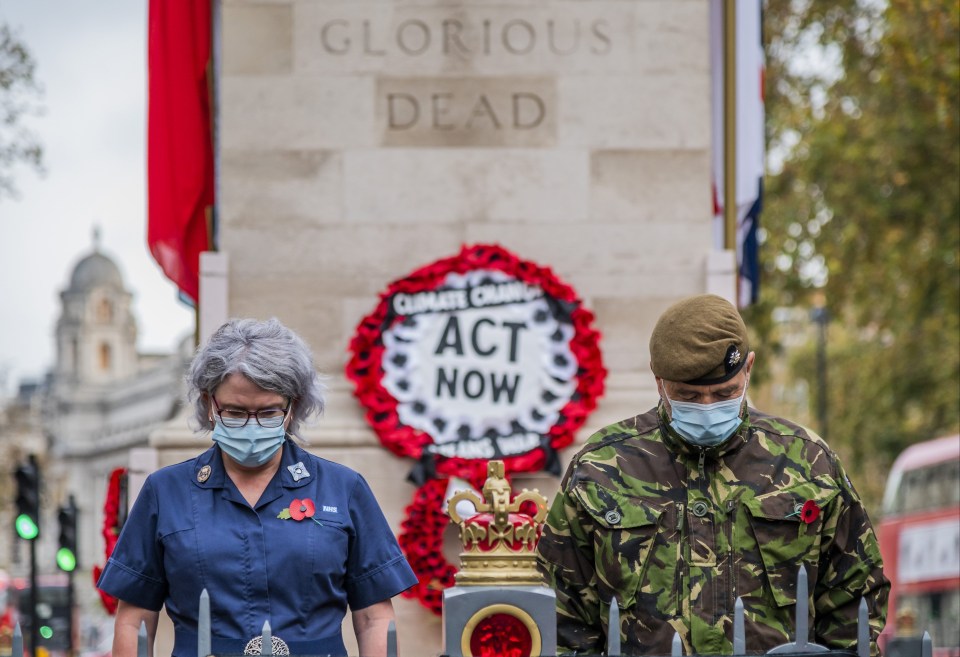 They observed a two-minute silence after laying the wreath at 8am