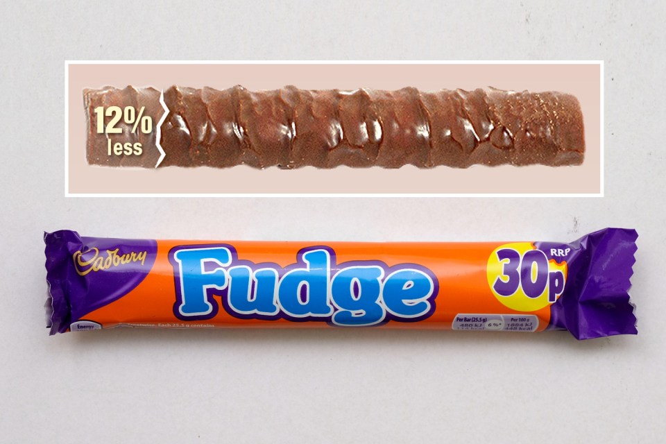 Fudge bars in Cadbury selection boxes will be 12 per cent smaller this year