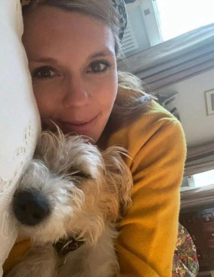 The PM's fiancee Carrie Symonds posted a snap of herself with rescue dog Dilyn while self-isolating in April