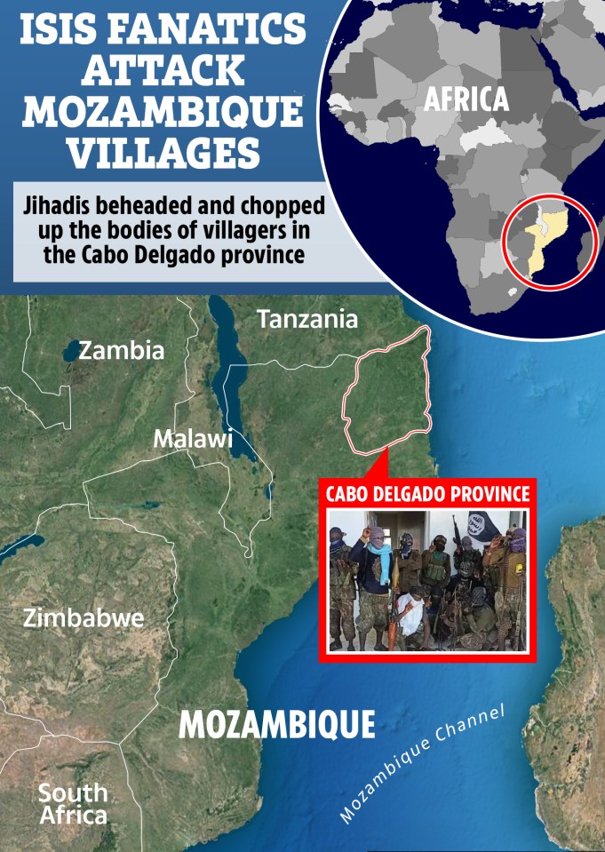 Jihadis brutally attacked villages in the Cabo Delgado province