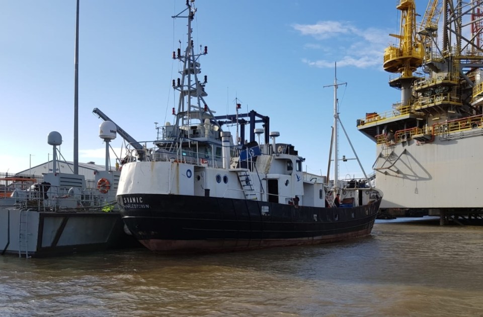 The fishing boat was taken to Harwich Port after it was intercepted 