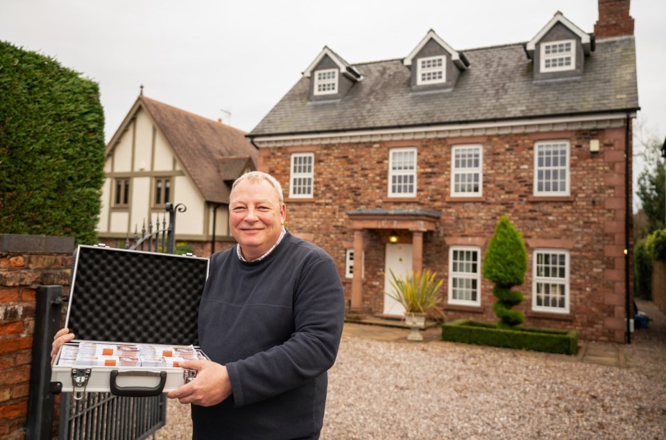 Ian won the stunning home nearly five years after his wife died of cancer