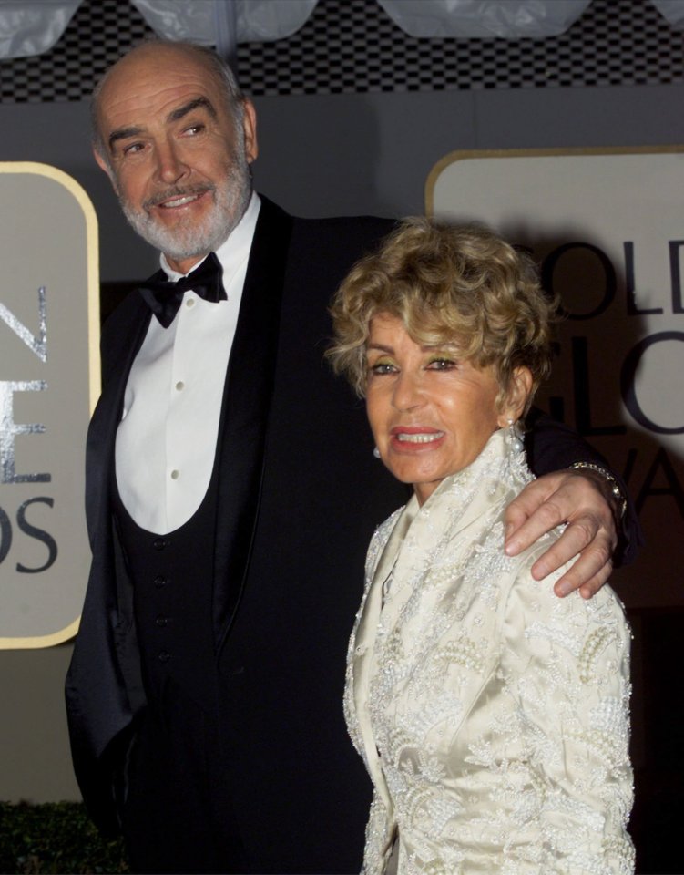 Sir Sean with wife Micheline Roquebrune in 1999