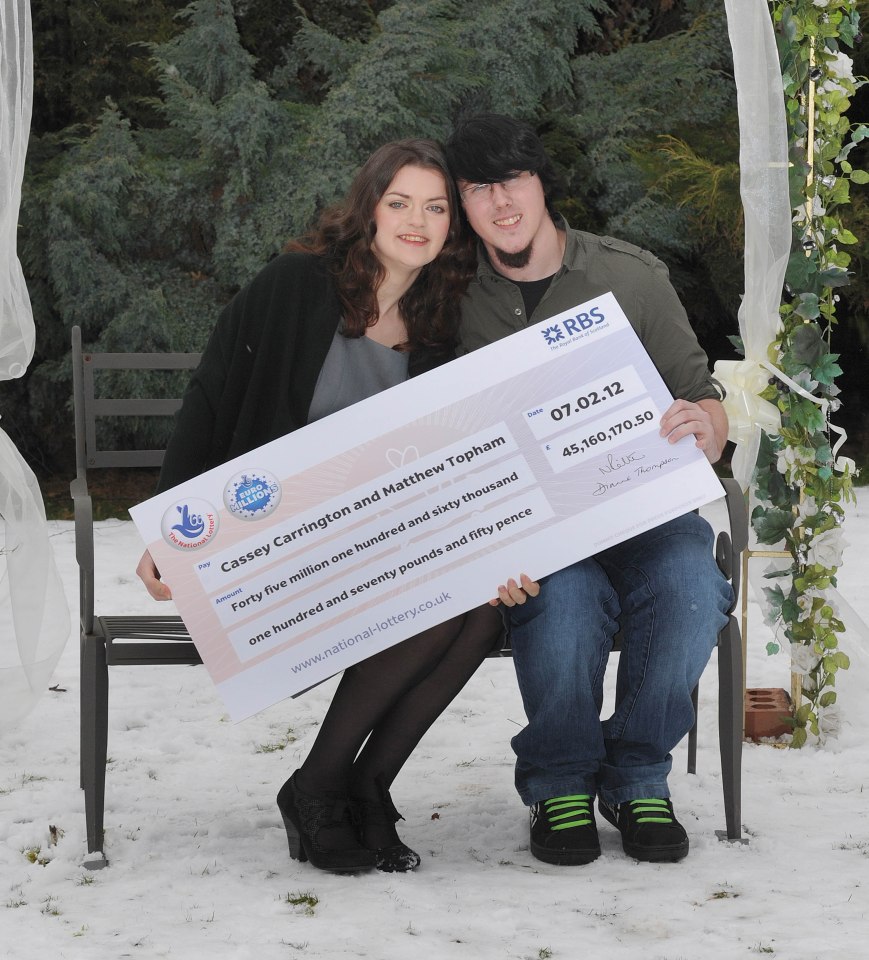 The couple won the whopping £43million jackpot in 2012 and have two sons