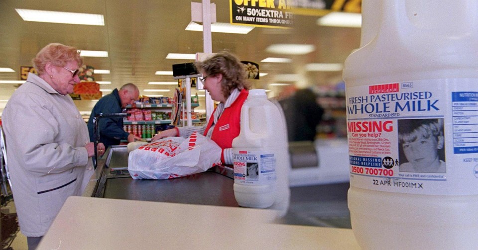 The youngsters, who went missing on Boxing Day 1996, were dubbed the ‘milk carton kids’ after their faces were put on bottles of milk in the hope that someone would come forward with information