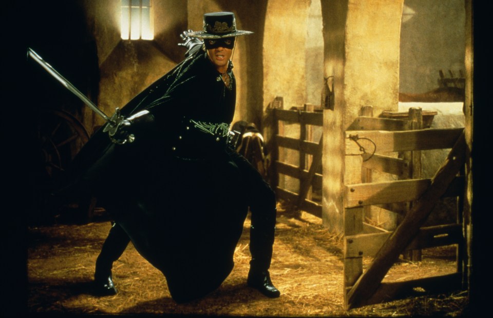 Banderas also famously appeared in The Mask of Zorro