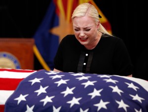  Photo of McCain's daughter Meghan at his memorial service