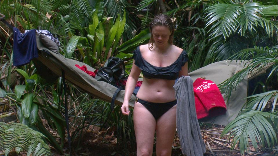 The star often walked round the jungle in little more than a bikini