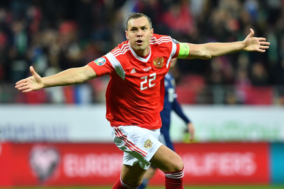 Artem Dzyuba has been dropped for Russia's upcoming matches