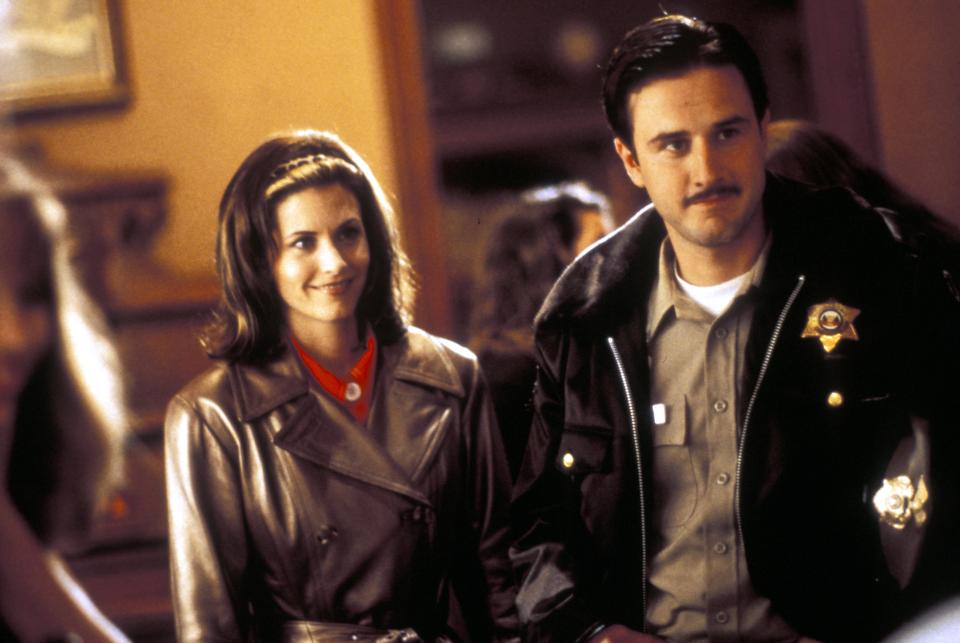 David alongside Friends star Courteney Cox in Scream (1996)