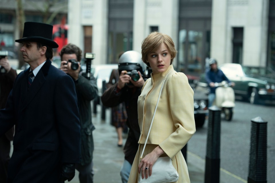 Diana, played by Emma Corrin, is seen violently vomiting into a toilet in the episodes