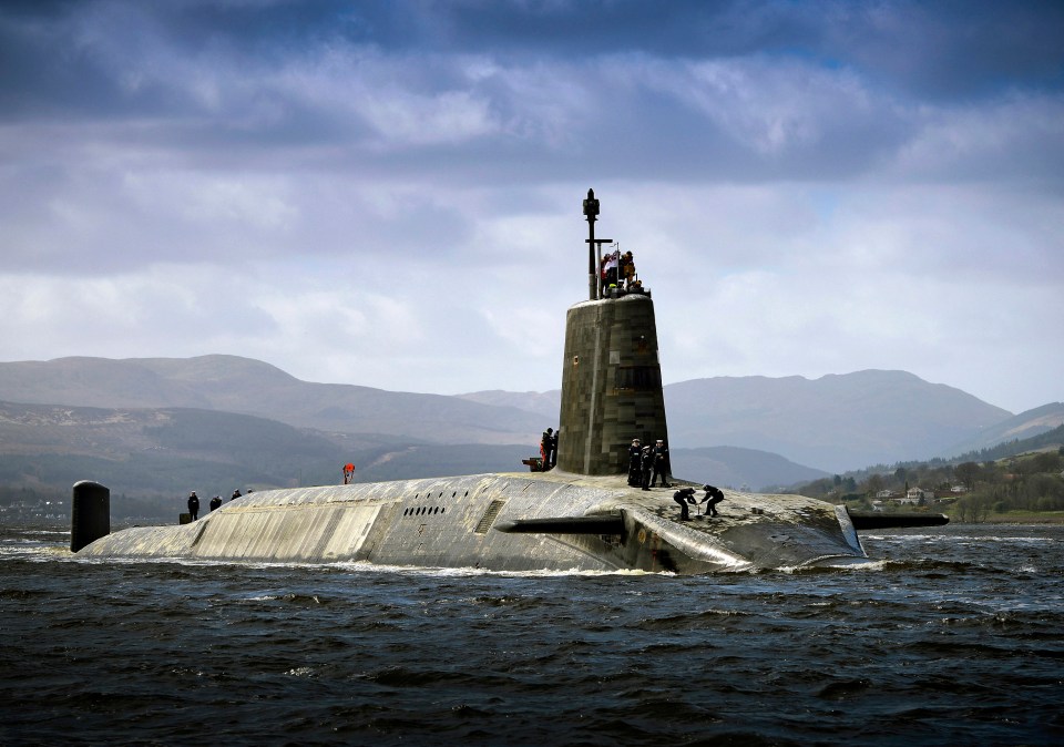 A Royal Navy submarine at Faslane 