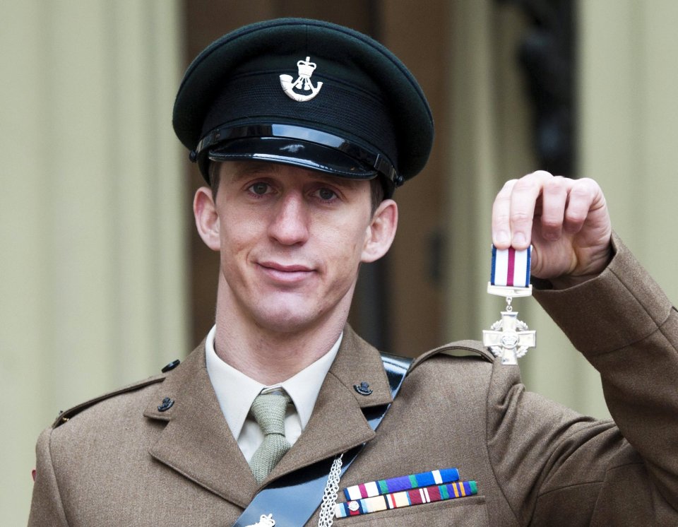 Deacon Cutterham, pictured, was awared the Conspicuous Gallantry Cross