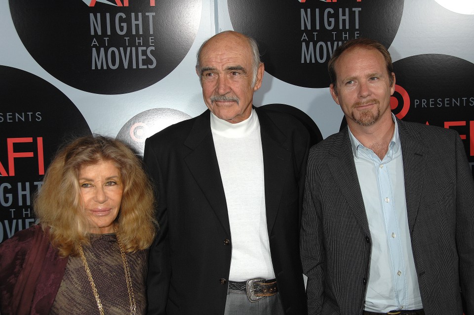 Sean Connery, centre, who played 007 in seven films, died at the weekend