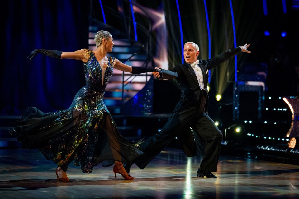 Jamie Laing and his partner Karen Hauer were saved by the judges after the dance off 