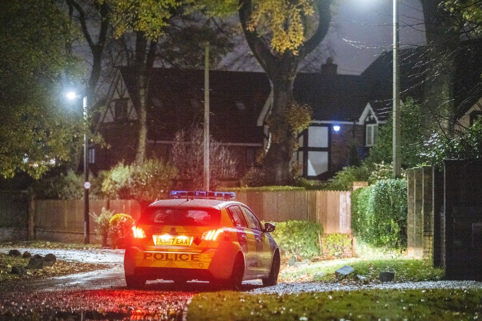 Police arrived at his Greater Manchester home on Sunday night