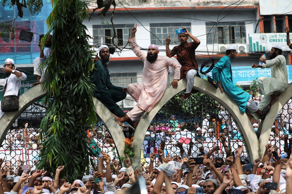 The rally in Bangladesh was called by Hefazat-i-Islami, one of the nation's biggest radical Muslim political groups