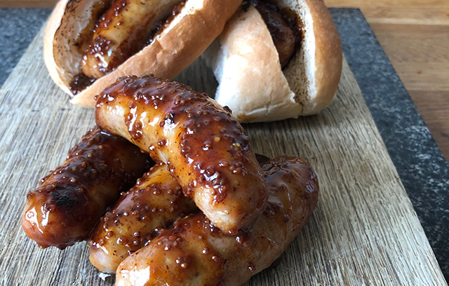 Treat yourself to some sticky honey sausages this Bonfire Night