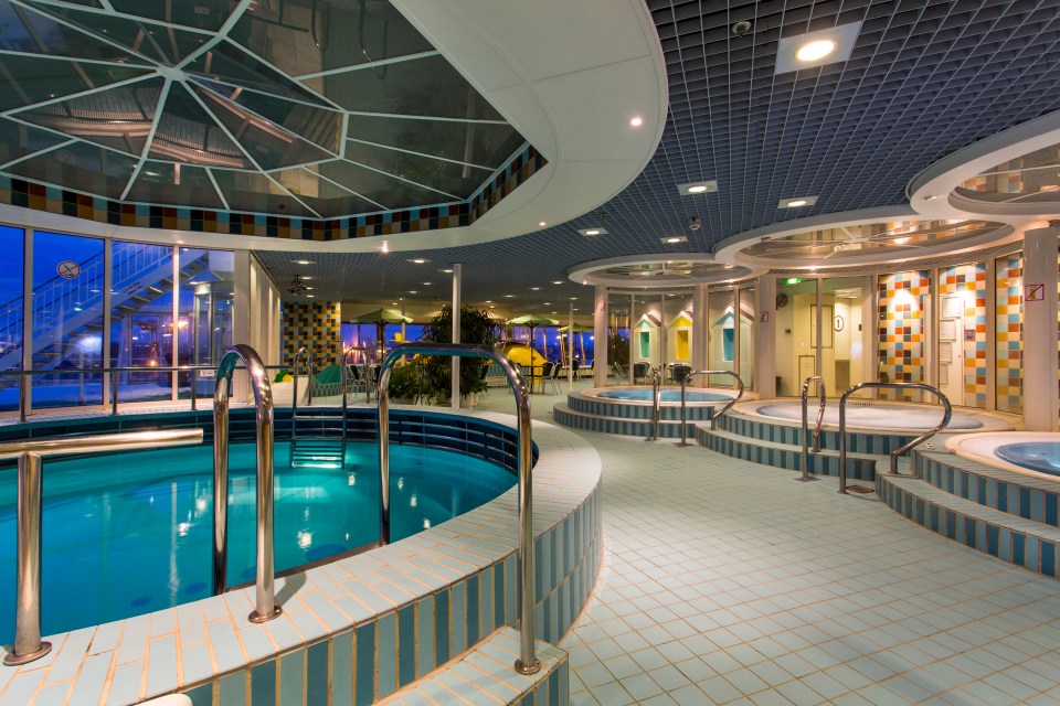 A selection of Jacuzzis can be found in the spacious pool area