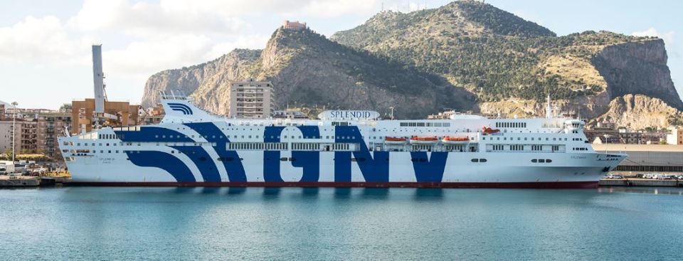 Another ship is the smaller, Italian-owned GNV Splendid based in Palermo