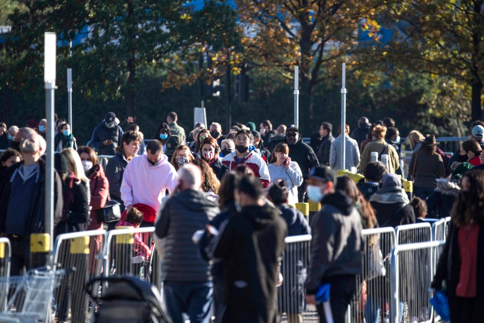 People queued up at Ikea in Greenwich before the homeware shop closes tomorrow