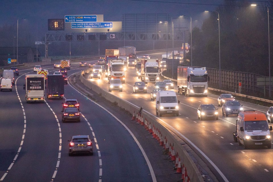 Motorways and roads were busy this morning despite the national lockdown