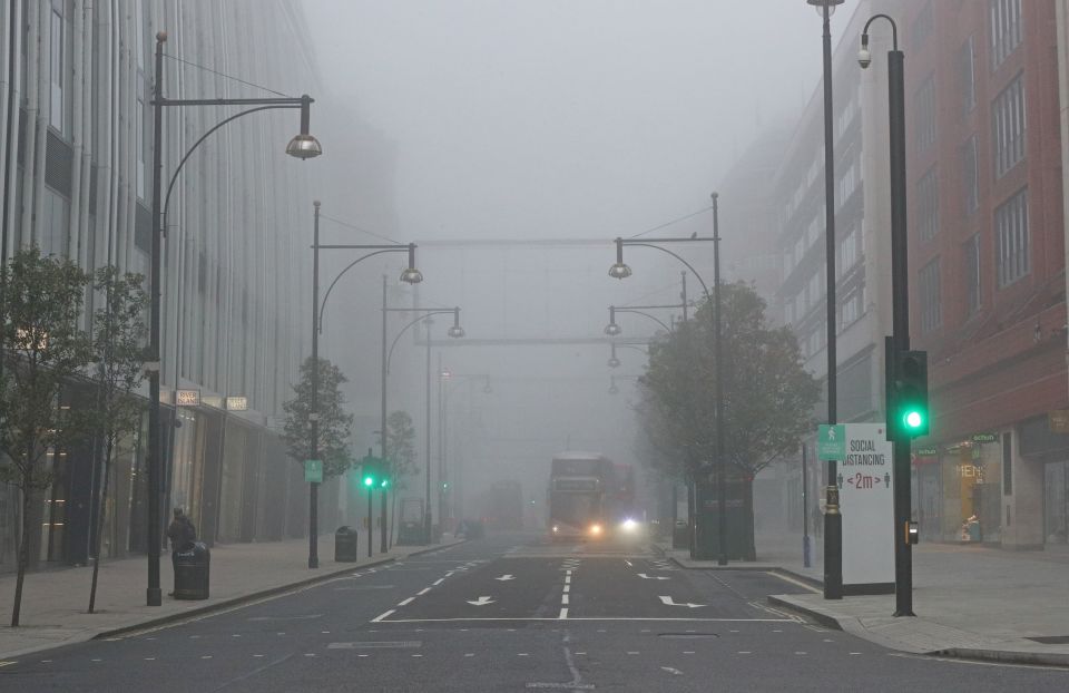 Oxford Street in London looking very empty this morning as non-essential shops close