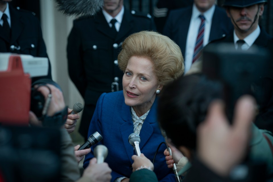 The X Files actress Gillian Anderson takes on the role of the Iron Lady in season 4