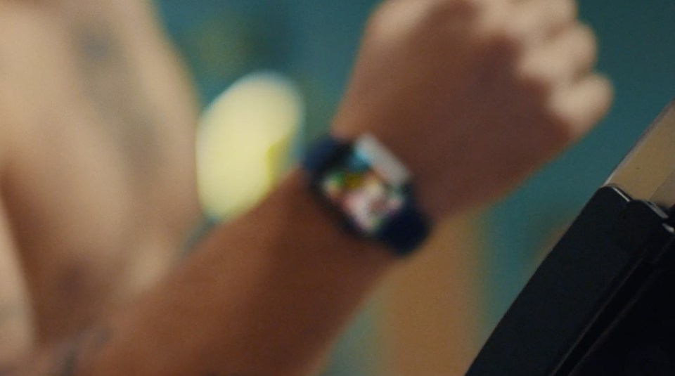 Nova is promoting its smartwatch, worn by the ad's otherwise naked actors