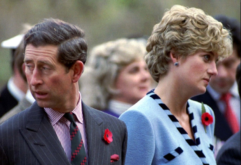 The couple look in different directions after The Princess of Wales agreed to a request for a divorce from her estranged husband