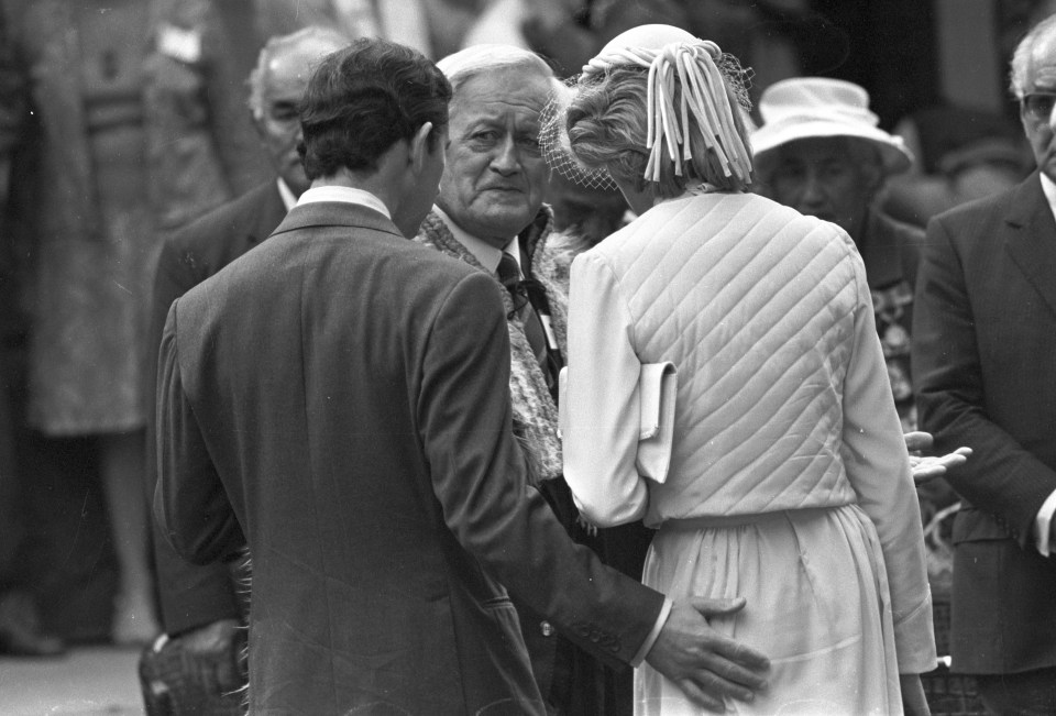 Charles gives Diana a pat in Gisborne New Zealand 1983, picture by Arthur Edwards