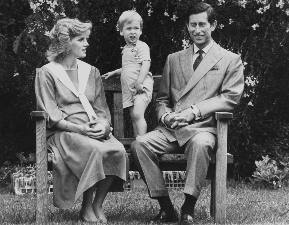 The Royal couple with Prince William in 1984