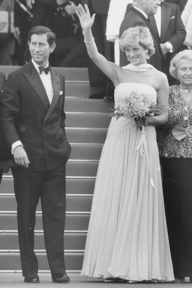 Diana waves to a crowd at the Cannes Film Festival, May 1987