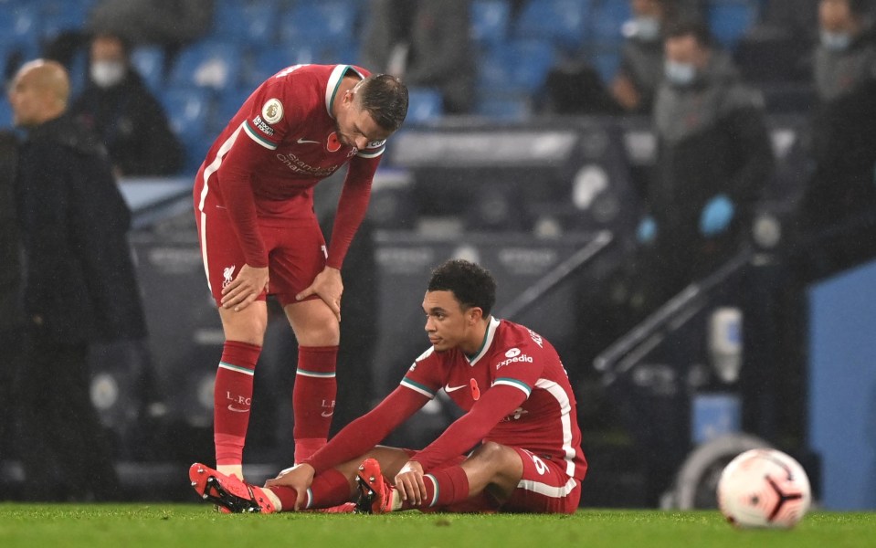 Liverpool defender Trent Alexander-Arnold will be out for a month with a calf injury