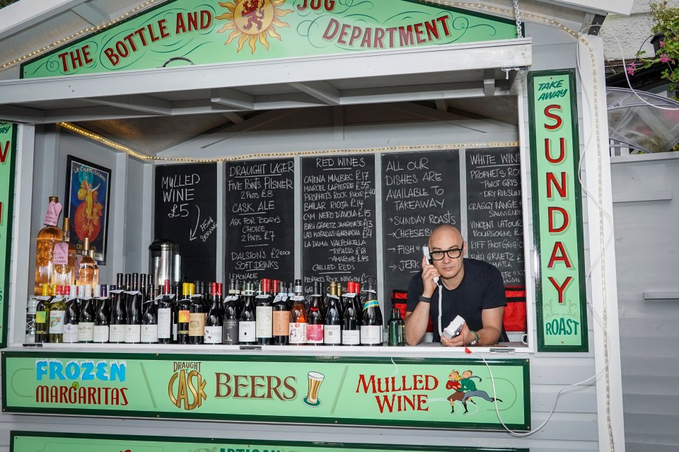 Dad-of-two Heath built the outdoor bar earlier this year after the first lockdown