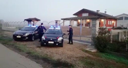 The family villa near Turin, where the horror slaughter took place on Monday morning